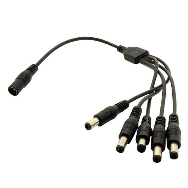 8 Way CCTV DC Power Splitter Cable Connector Jack DVR Camera LED Power Supply UK
