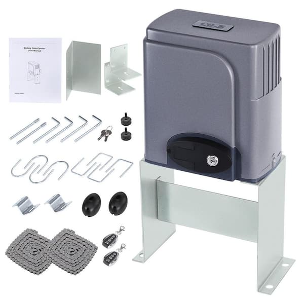 Slide Single Automatic Gate Opener Kit with 2 Remote Controls