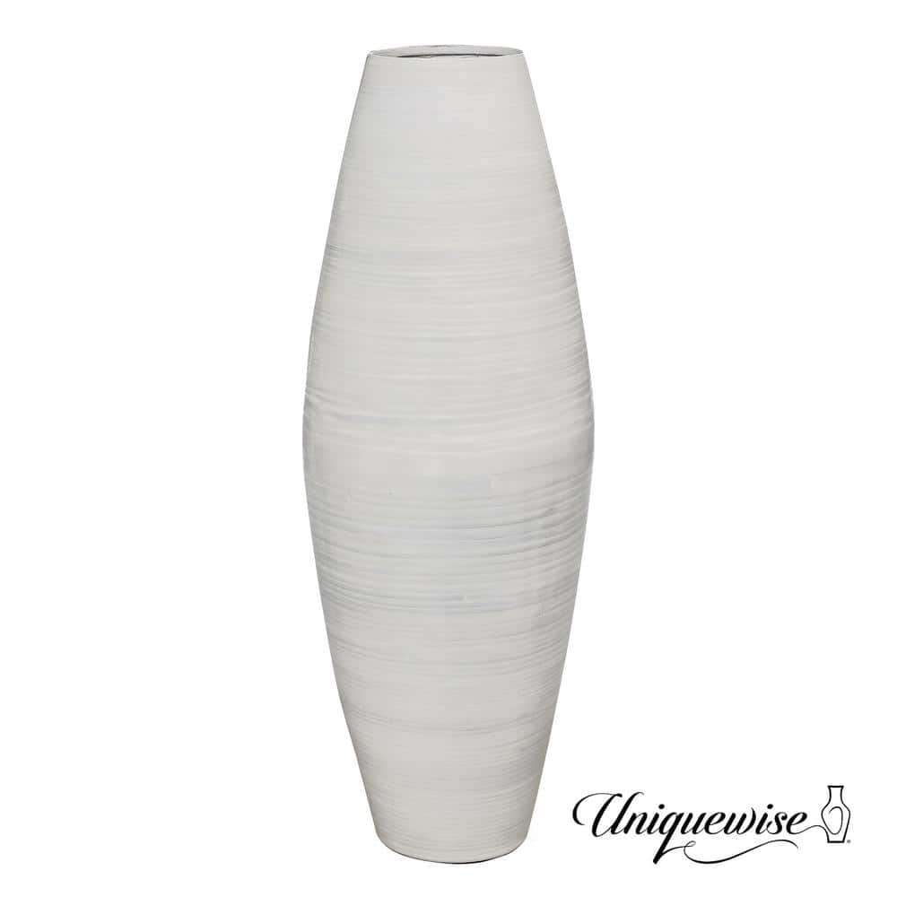 Bamboo Cylinder Floor Vase - Handcrafted Tall Decorative Vase - Ideal for Dining Room, Living Room, 27.5 in. White price history on PriceWatchPro