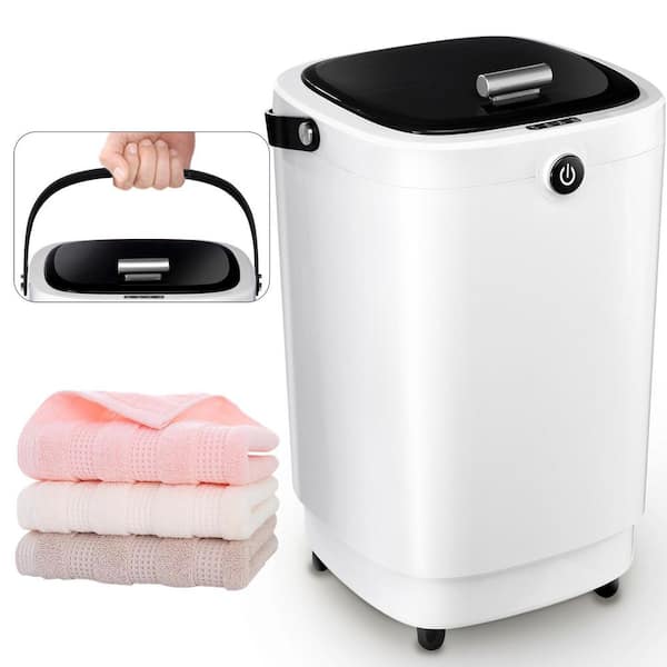 20L Capacity Single Towel Warmer Bucket in White, Electric Plug-In, 4 Timing Settings, Overheating Protection