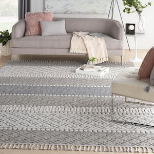 Paxton Ivory/Slate 8 ft. x 11 ft. Geometric Contemporary Area Rug