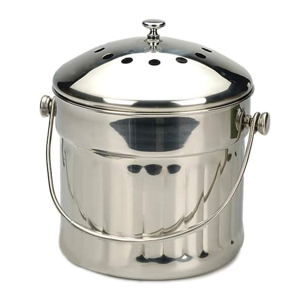 Stainless Steel Extra Large 1.5 Gallon Compost Pail from RSVP.