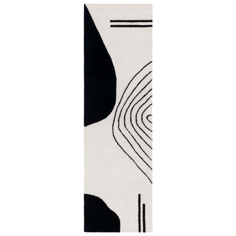 Rodeo Drive Ivory/Black 2 ft. x 8 ft. Abstract Runner Rug price history on PriceWatchPro