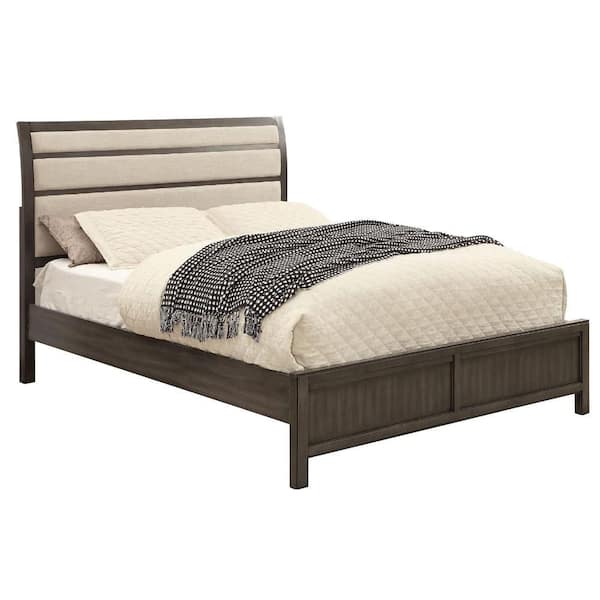Unbranded Hunter Brown Wood Frame Queen Platform Bed