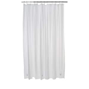 White Peva PEVA Shower Curtain Liner