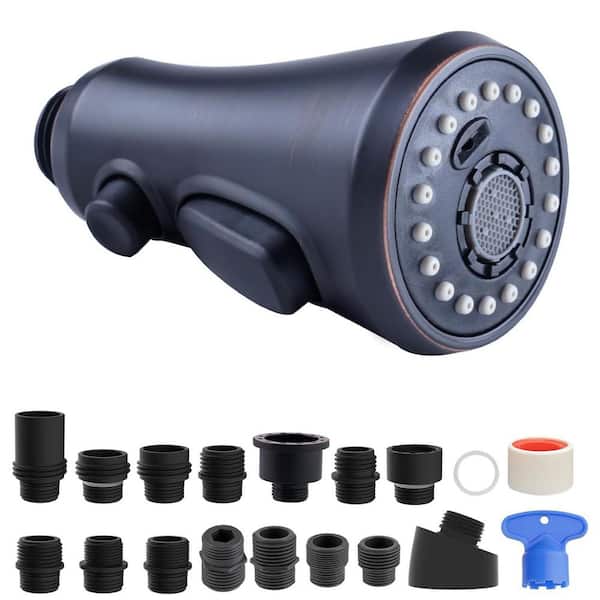 Kitchen Faucet Spray Head Replacement with 15 Adapters in Oil-Rubbed Bronze