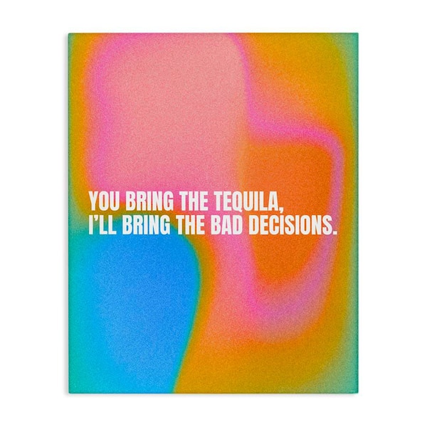 Stupell Industries Tequila and Bad Decisions by House of Lulu Unframed Food Graphic Art Print 20 in. x 16 in.