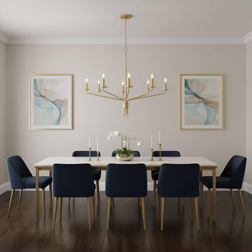 Alexander 8-Light Brushed Gold Chandelier price history on PriceWatchPro