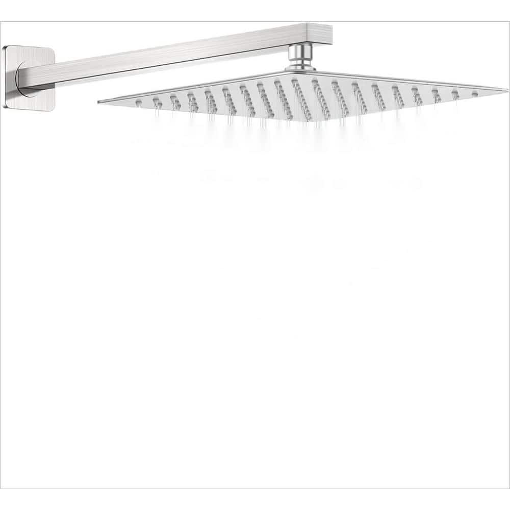 Rain Shower Head 1-Spray Patterns with 1.8 GPM 10 in. ‎Wall Mount Rain Fi