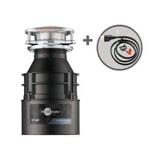 Badger 100, 1/3 HP Continuous Feed Kitchen Garbage Disposal with Power Cord Kit, Badger Series