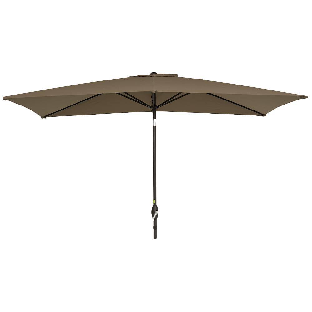 10 ft. x 6.5 ft. Aluminum Market Patio Umbrella in Topology
