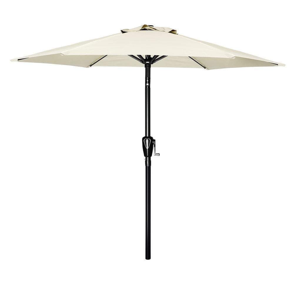 7.5 ft. Powder Coated Poles Market Umbrella Outdoor UV-Protection with Push