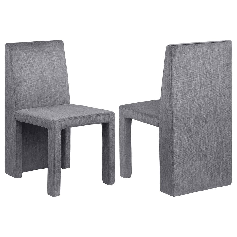 Tordera Grey Fabric Solid Back Side Chair (Set of 2) price history on PriceWatchPro