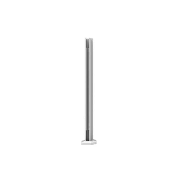 42 in. White Corner Surface Mount Post