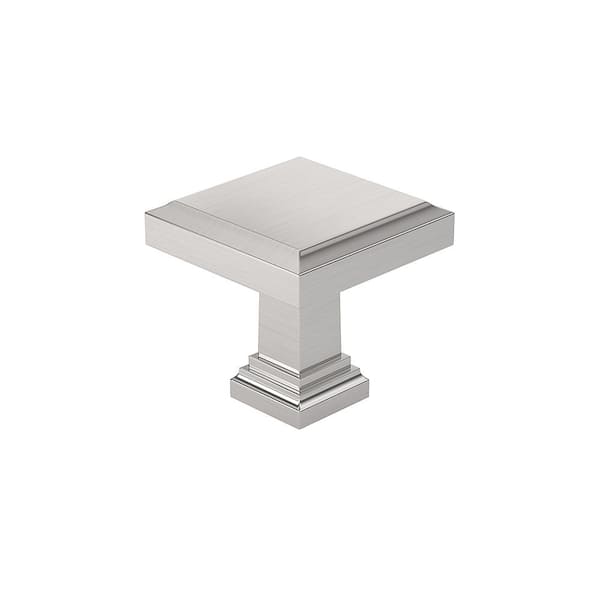 Richelieu Hardware Mirabel Collection 1-1/4 in. (32 mm) Classic Brushed Nickel Square Cabinet Knob