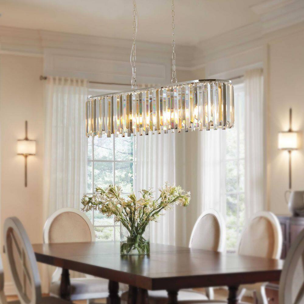 51 in. 8 Light Modern Gold Grain Finish Vanity Light Fixture Bathroom Over Mirror Wall Lights Clear Glass Shades Living price history on PriceWatchPro
