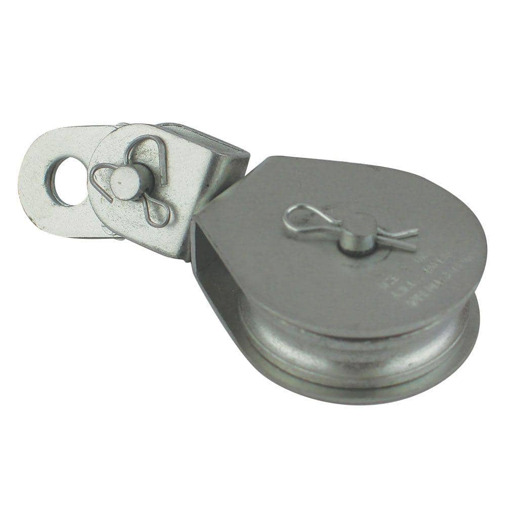 Zinc Plated Finish Koch Industries 3212093 Fixed Eye Cable Block with 2-Inch Sheave