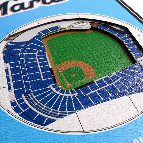 MLB Miami Marlins 6x19 Stadium 3D View Banner