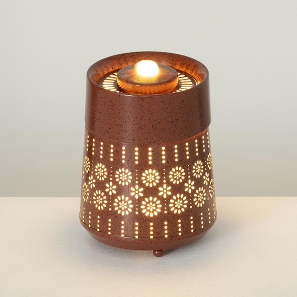 SULLIVANS 8 in. Groovy LED Floral Tabletop Spitter Fountain