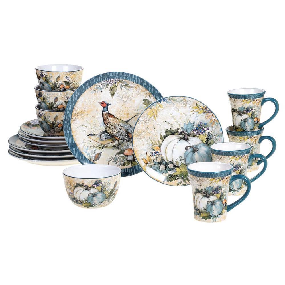 Certified International Harvest Gatherings 16-Piece Multicolored