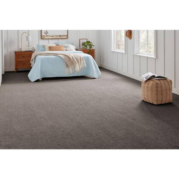 Mohawk Home & Office Sophisticated Look 36 Steelworks Textured Carpet Sample (Interior)