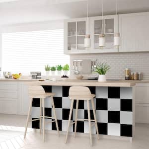 Black and White B92 8 in. x 8 in. Vinyl Peel and Stick Tile (24 Tiles, 10.67 sq. ft. Pack)