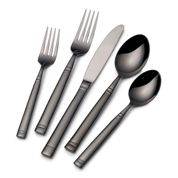 Stephanie Noir 20-Piece 18/0 stainless steel Flatware Set (Service for 4)