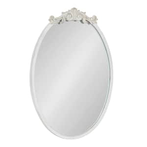 Arendahl 18.00 in. W x 24.00 in. H White Oval Traditional Framed Decorative Wall Mirror