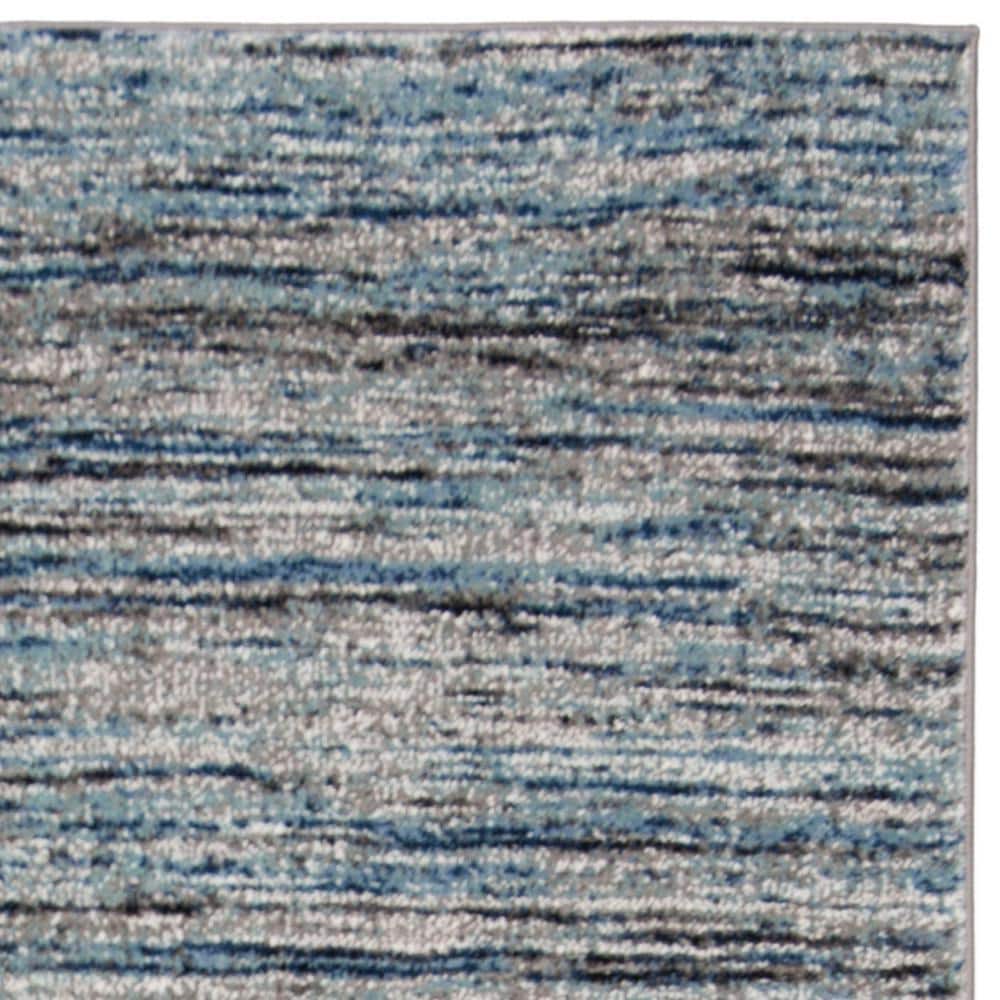 Celestial Spark Blue/Grey Hand-Knotted Synthetic Area Rug