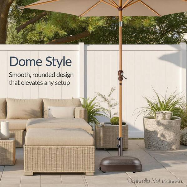 best choice products patio umbrella stand 4-Piece Cantilever Offset Square Base Plate Set w/ Easy-Fill Spouts The refillable reservoir features a large fill capacity for your choice of sand or water Built tough for a sturdy base that lasts for years to come Mobile Umbrella Base, Fillable Stand