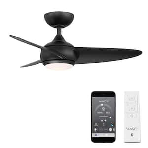 Loft 38 in. Integrated LED Indoor/Outdoor Matte Black 3-Blade Smart Ceiling Fan with 3000K and Remote Control