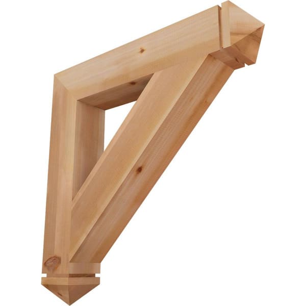 Ekena Millwork 5-1/2 in. x 36 in. x 36 in. Western Red Cedar Traditional Arts and Crafts Smooth Bracket