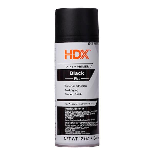 12 oz. Paint and Primer Flat Black Spray Paint