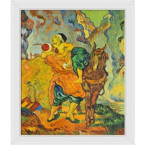 Good Samaritan (After Delacroix) by Vincent Van Gogh Galerie White Framed Animal Oil Painting Art Print 24 in. x 28 in.