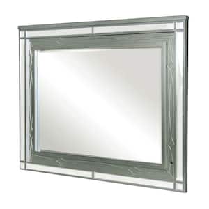 1.25 in. W x 40 in. H Wooden Frame Silver Wall Mirror