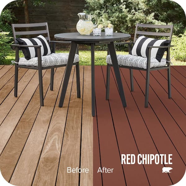 8 oz. #S160-7 Red Chipotle Solid Color Waterproofing Exterior Wood Stain and Sealer Sample