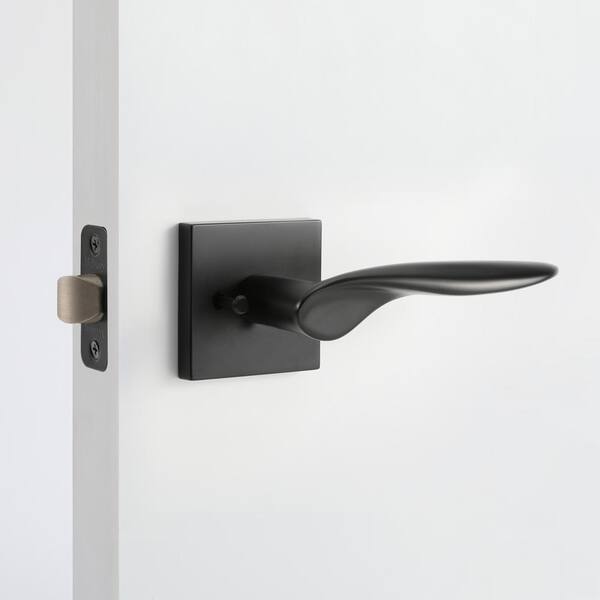 Lafayette Matte Black Passage Hall/Closet Modern Door Handle (Right Hand)