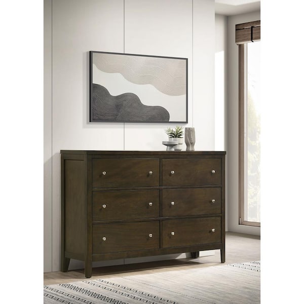 Coaster Wilkes Dark Cocoa 6-drawer 56.25 in. Dresser Cabinet