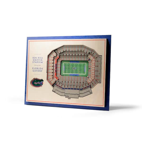YouTheFan NCAA Florida Gators 5-Layer Stadiumviews 3D Wooden Wall Art
