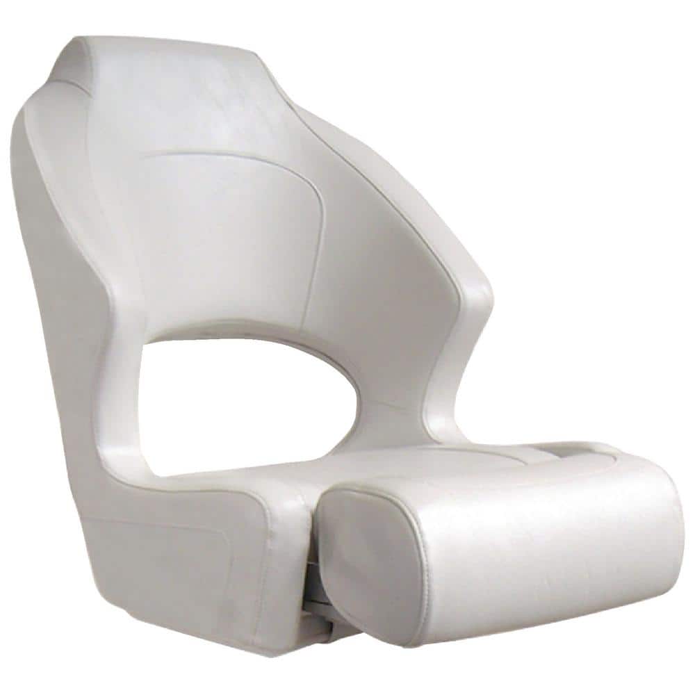 Pair of Deluxe Fishing Boat Seats, Grey White 