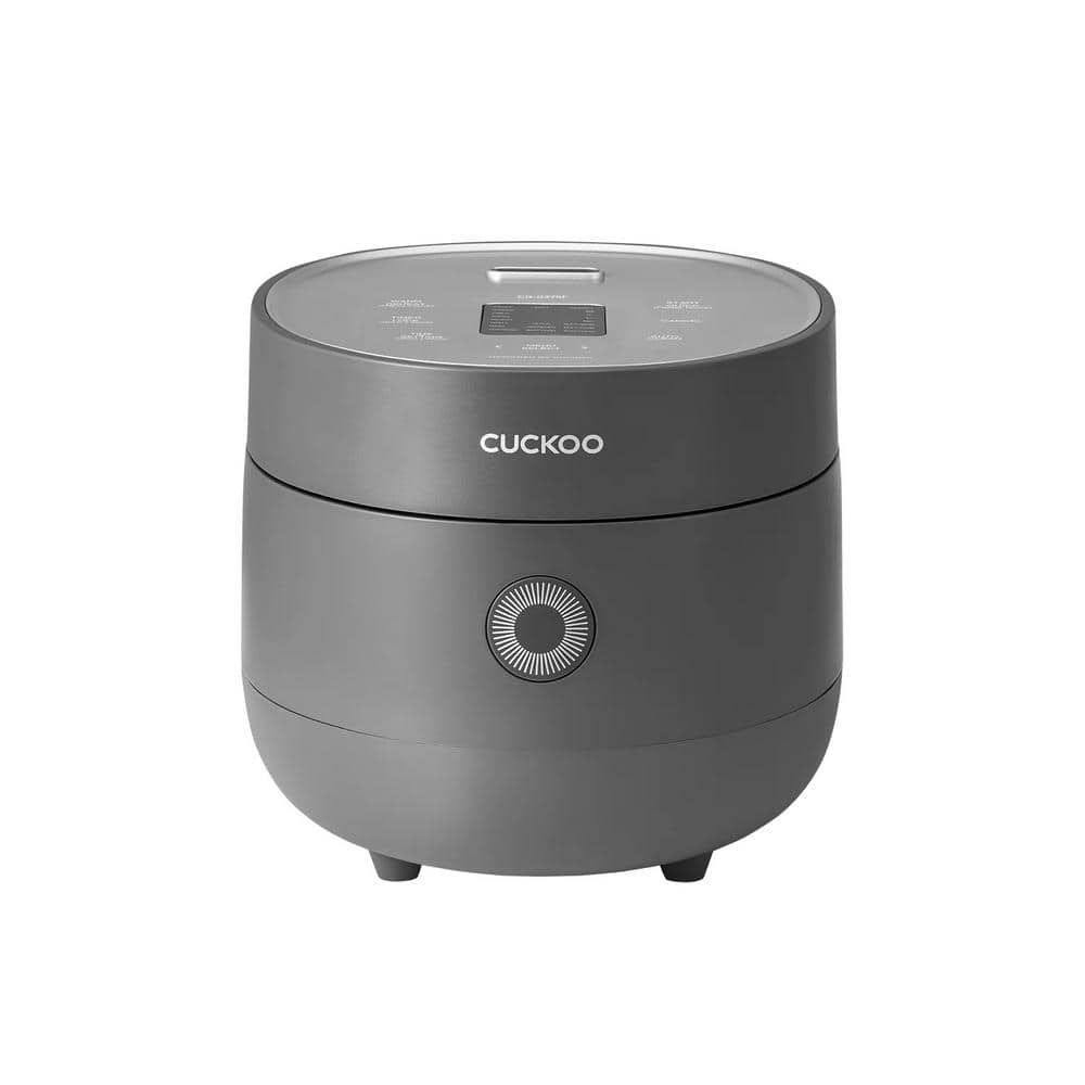 Cuckoo CR-0375FG 3 Cup (Uncooked) Micom Rice Cooker & Warmer with Nonstick Pot, 10 Menu Modes, LCD Display, Auto Clean (Gray)