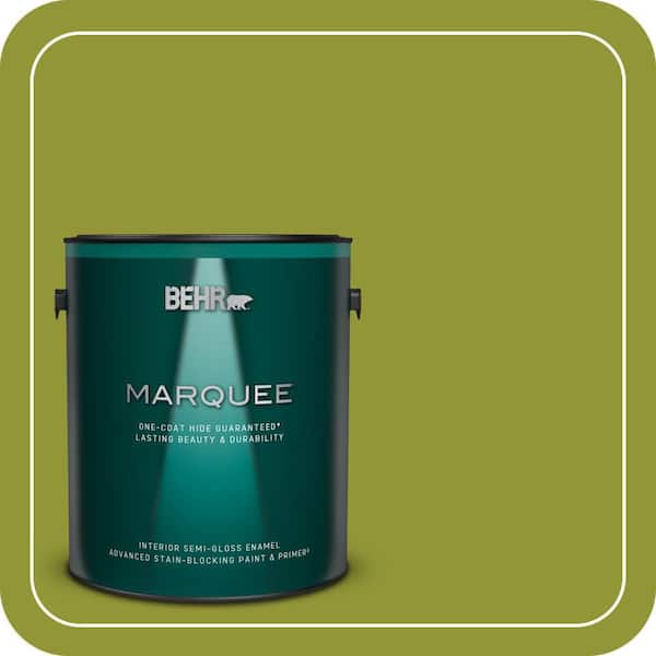 BEHR MARQUEE 1 gal. #S-H-410 Appletini Semi-Gloss Enamel Interior Paint & Primer