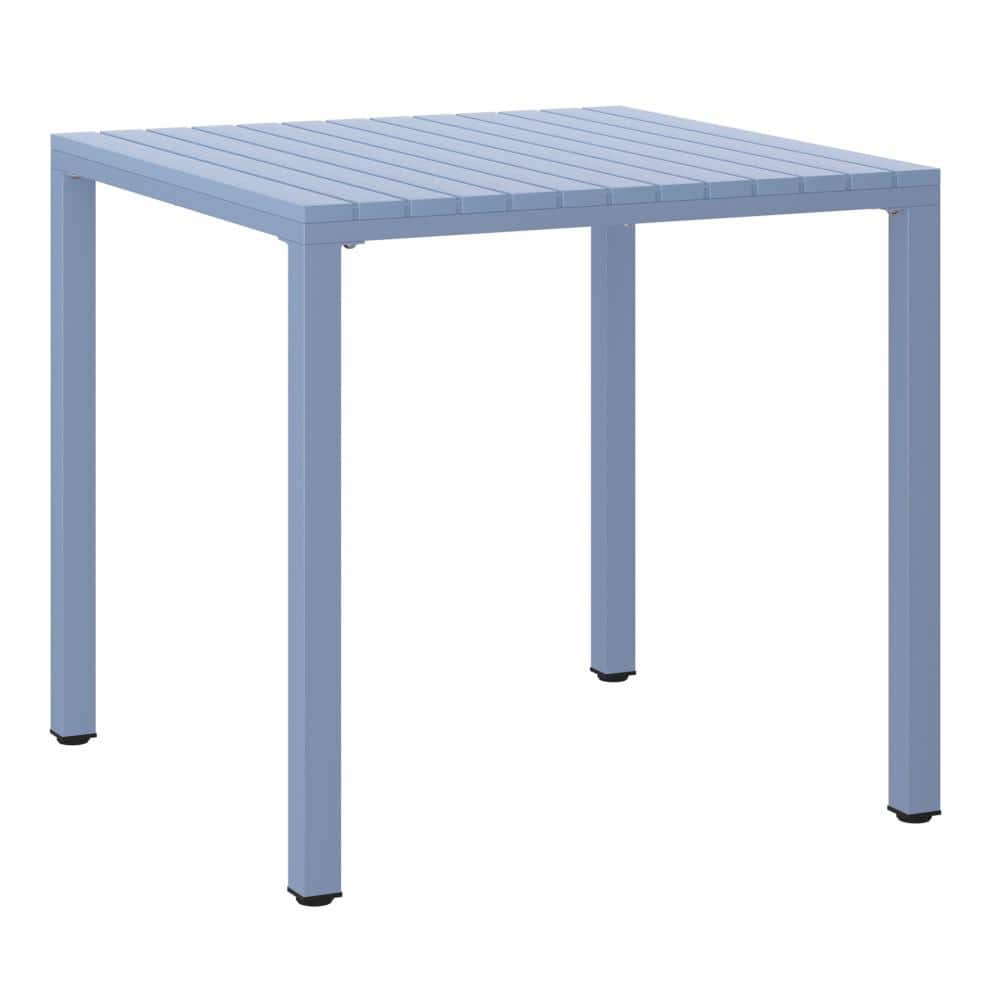 "Frond&Form Modern Outdoor 31.5"" Poly Plastic Square Table Top Patio Bistro Dining Table, Blue" price history on PriceWatchPro