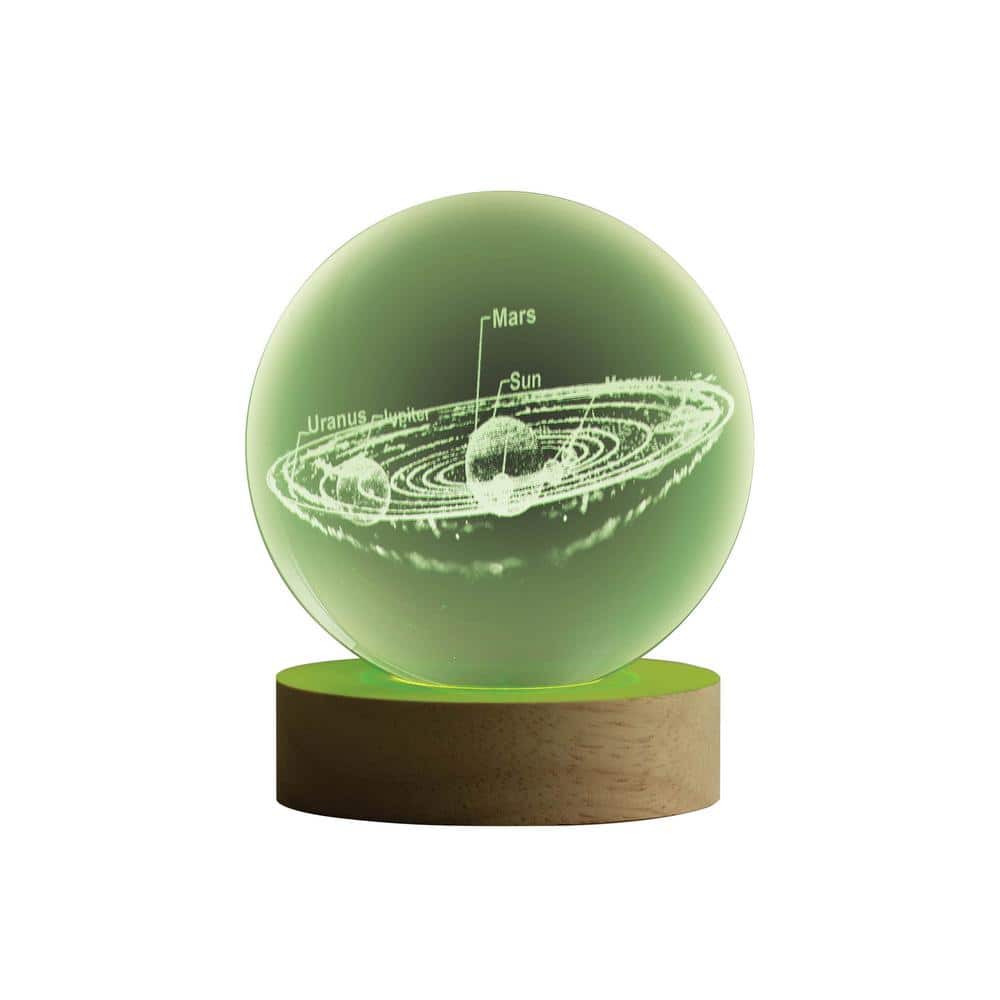 3.15 in. Color Changing 3D Floating Solar System 1.5-Watt T10 Integrated LE