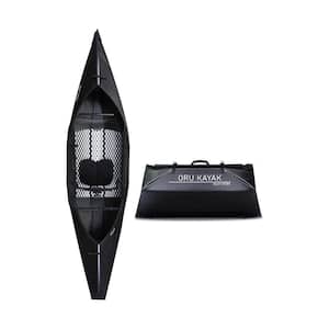 "I'd Rather BE Kayaking" Black License Plate Frame - 12x6 Inch Stainless Steel