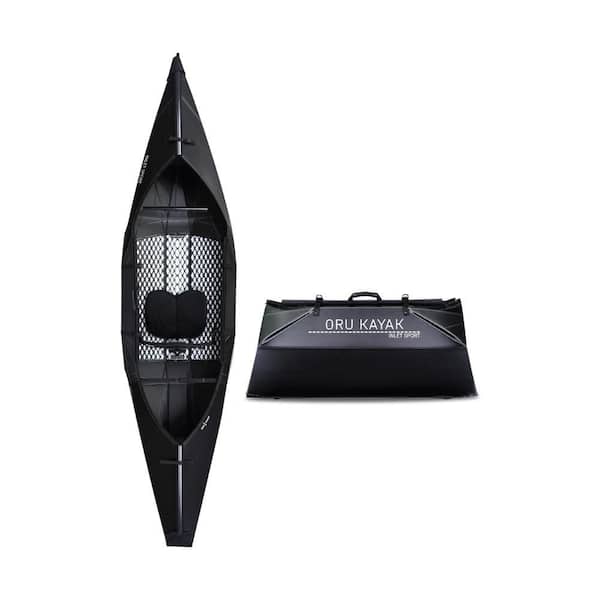 ORU KAYAK Oru Foldable Kayak Inlet Sport : Stable, Durable, Lightweight - Lake and River Kayaks - Beginner, Intermediate (Black)