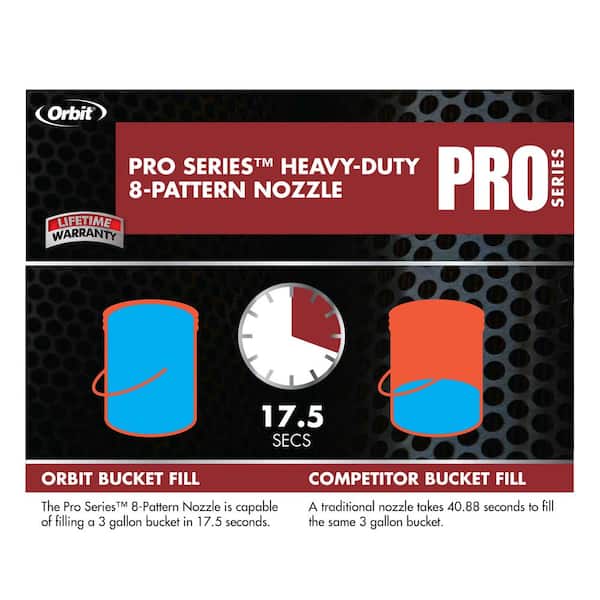 Pro Series Heavy-Duty Zinc 8-Pattern Thumb Control Spray Hose Nozzle