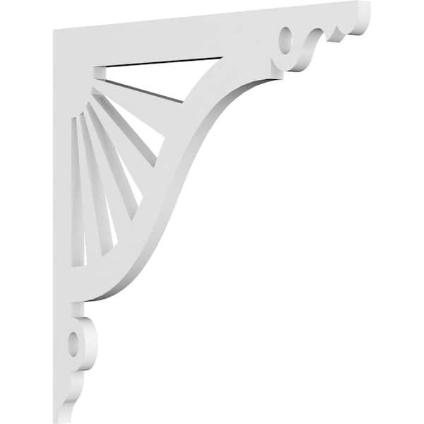 Ekena Millwork 5/8 in. W X 14 in. H X 14 in. D PVC Marshall Bracket