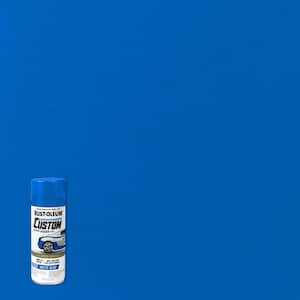 Rust-Oleum 311485-6PK Automotive Custom Lacquer Spray Paint, 11 oz, Matte Blue, 6 Pack