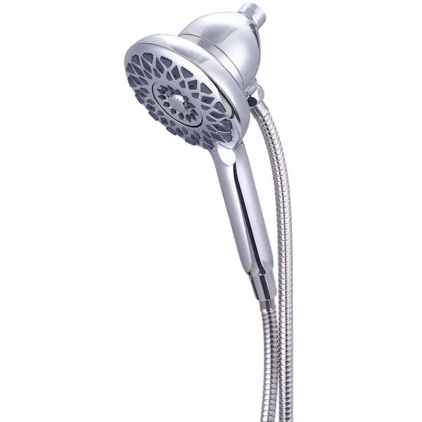 P-4570 3-Spray Wall Mount Dual Fixed and Handheld Shower Head in Polished Chrome